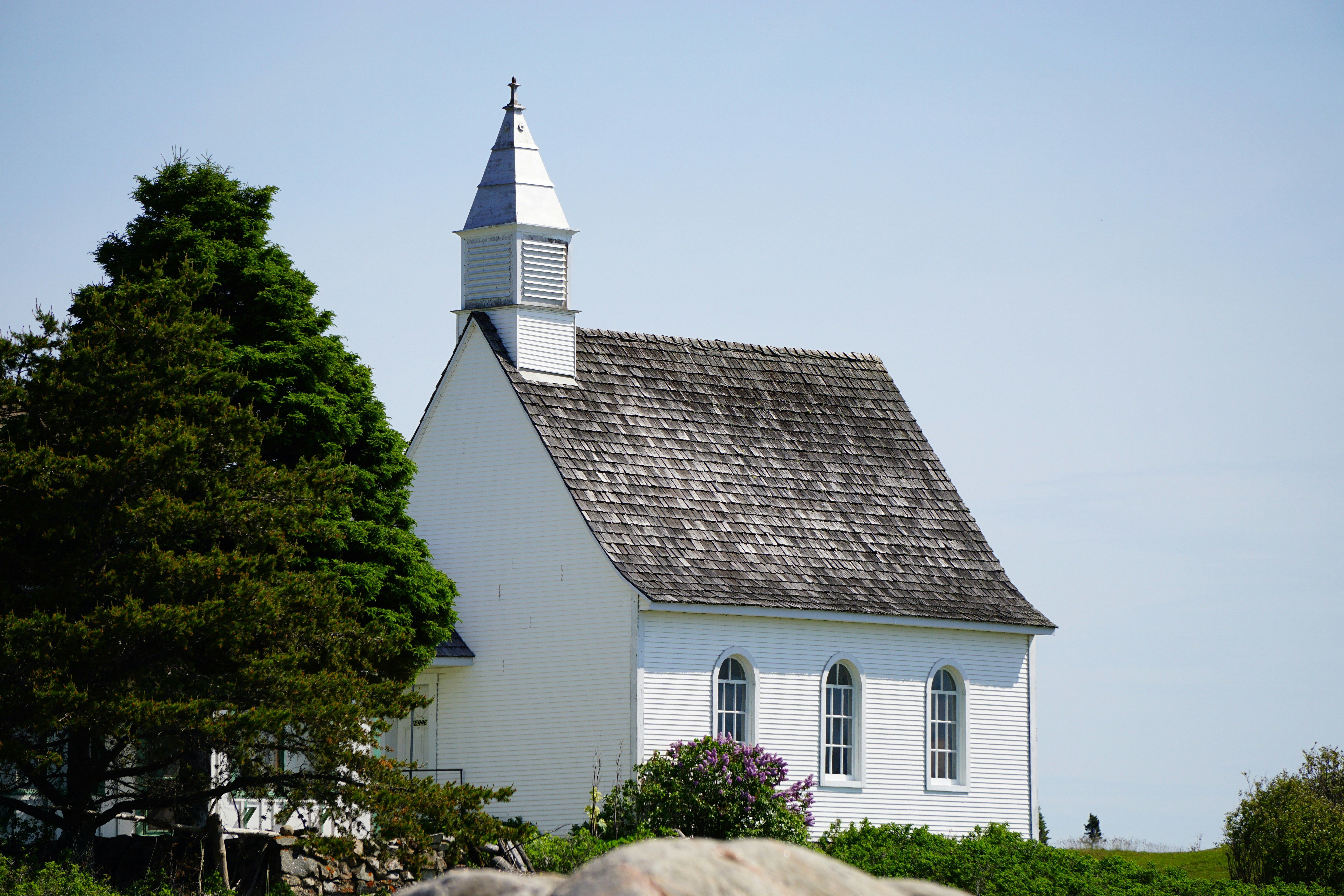Old Church next to a Tree