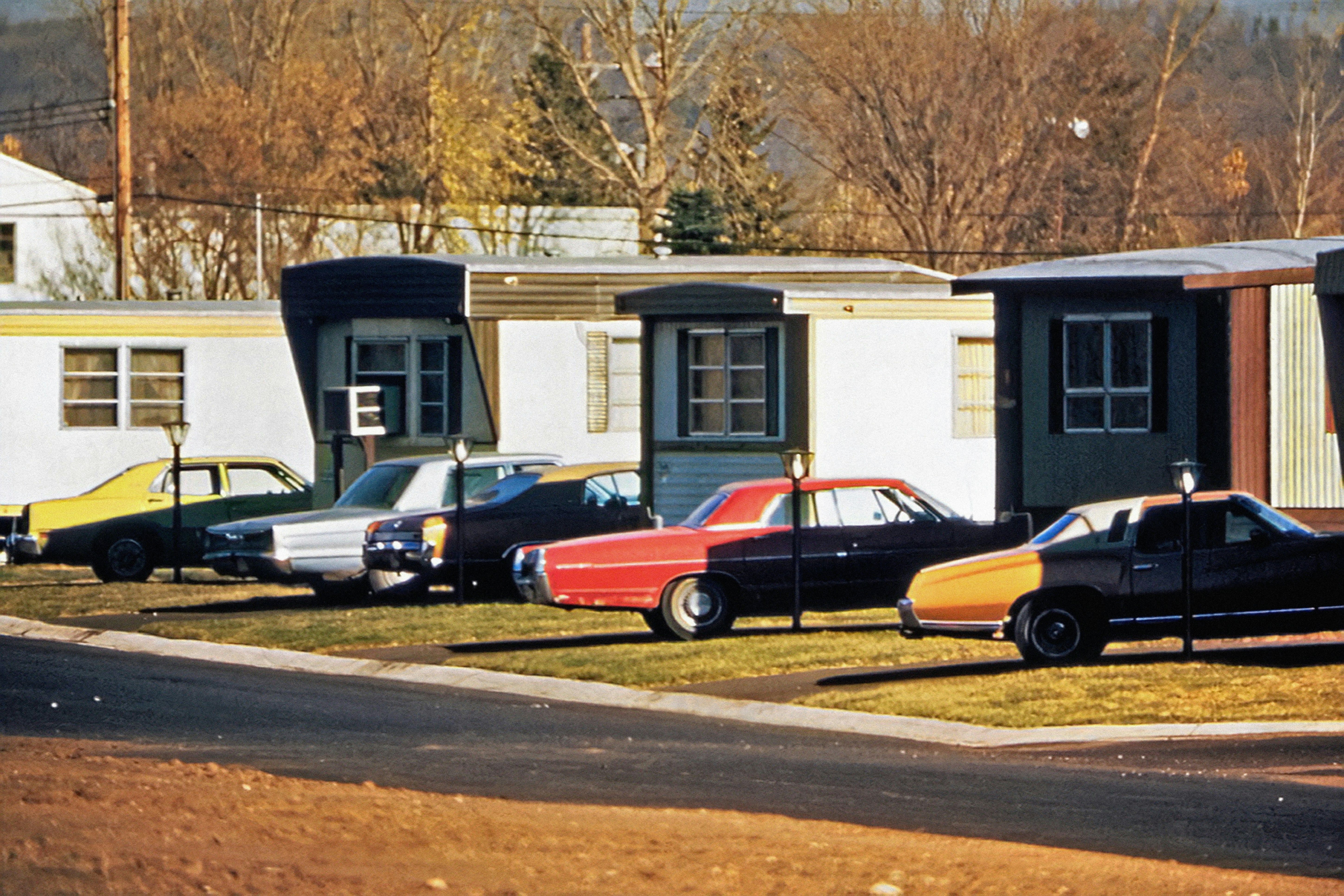 Line of mobile homes