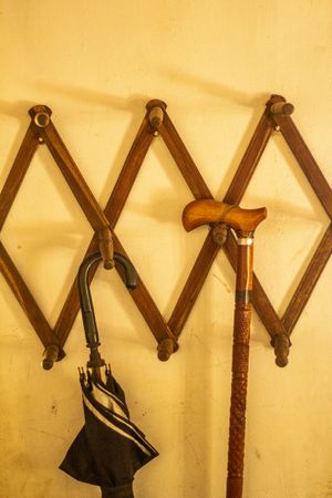 Vintage Umbrellas on a Rack